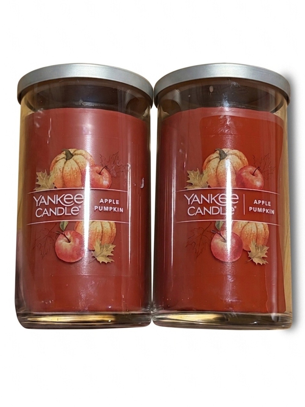 Yankee Candle Signature Medium Pillar Candle - Apple Pumpkin 2 set